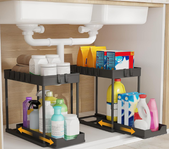 Organizadores bajo fregadero para despensa pequeña