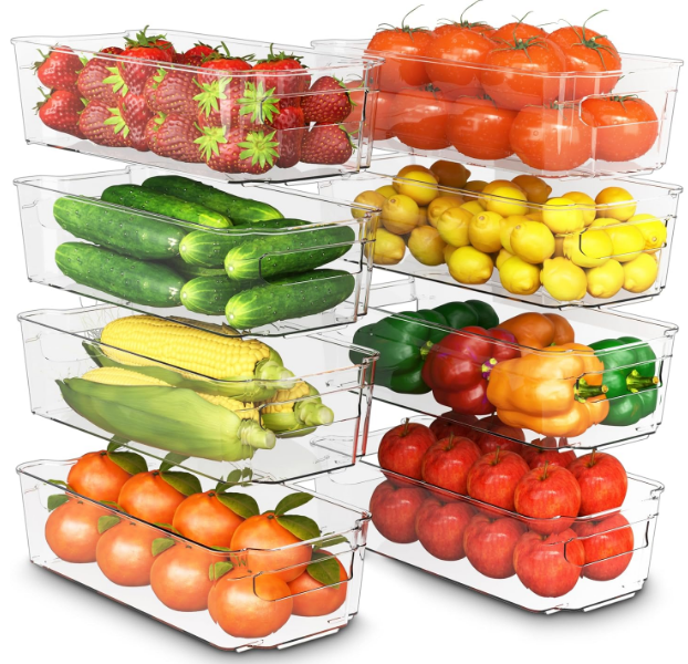 Organizador apilable para despensa pequeña